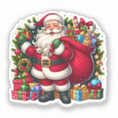 ハッピーサンタクロースのクリスマス シール (正面)