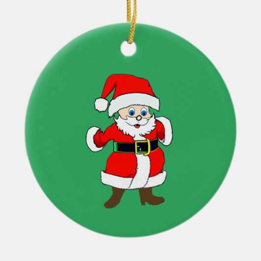 ハッピーサンタクロースベビー セラミックオーナメント (正面)