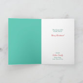 ハッピーサンタクロースポートレートクリスマス カード (内部)