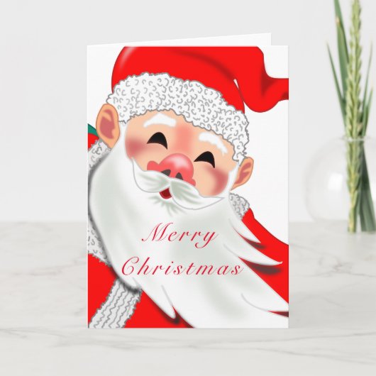 ハッピーサンタクロースメリークリスマスカード カード (正面)