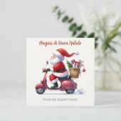 ハッピーサンタスクーターイタリアクリスマス シーズンカード (スタンド正面)