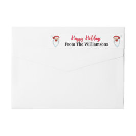 ハッピーサンタスハッピーホリデーズ差出人住所 ラップアラウンドラベル