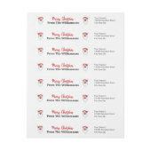 ハッピーサンタスメリークリスマス差出人住所 ラップアラウンドラベル (シート)