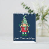 ハッピーサンタズリトルフレンドホリデーネイビーポストカード シーズンポストカード (スタンド正面)
