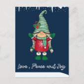 ハッピーサンタズリトルフレンドホリデーネイビーポストカード シーズンポストカード (正面)