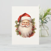 ハッピーサンタビンテージクリスマスカード シーズンカード (スタンド正面)