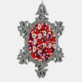 ハッピーサンタペーターオーナメント スノーフレークピューターオーナメント (左)