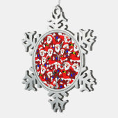 ハッピーサンタペーターオーナメント スノーフレークピューターオーナメント (右)