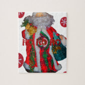 ハッピーサンタホホホーグリーティンググラフィック文字アートデシ ジグソーパズル (縦)