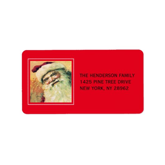 ハッピーサンタメリークリスマスホリデーレッド ラベル (正面)