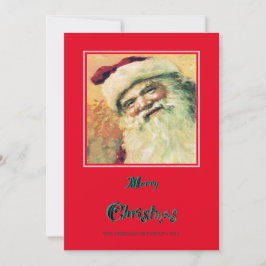 ハッピーサンタメリークリスマスホリデー – 赤 シーズンカード