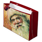 ハッピーサンタメリークリスマスヴィンテージ ラージペーパーバッグ (正面アングル)