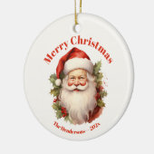 ハッピーサンタヴィンテージクリスマスオーナメント セラミックオーナメント (左)