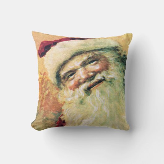 ハッピーサンタヴィンテージクリスマス クッション (正面)