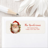 ハッピーサンタヴィンテージ差出人住所ラベル ラベル (インサイチュ)