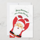 ハッピーサンタ漫画かわいいクリスマスカード (正面)