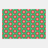 ハッピーサンタ雪だるま3スノーコーディネート ラッピングペーパーシート (正面3)