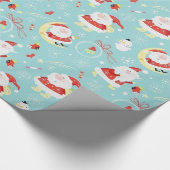 ハッピーサンタ霜の降りたン ラッピングペーパー (角)