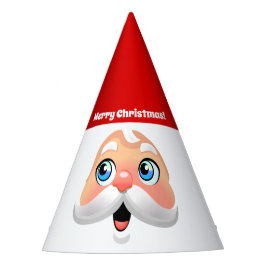 ハッピーサンタ顔 パーティーハット