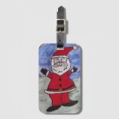 ハッピーサンタ ラゲッジタグ (正面縦)