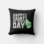 ハッピーサンハットトリックズデイアイスホッケーSt patricks クッション (正面)