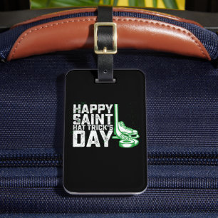 ハッピーサンハットトリックズデイアイスホッケーSt patricks ラゲッジタグ