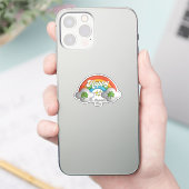 ハッピーサンパトリックの日かわいい虹 シール (スマートフォン)