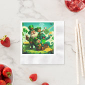 ハッピーサンパトリックの日カラフル 縁ありカクテルナプキン (インサイチュ)