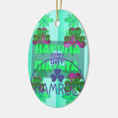 ハッピーサンパトリックの日ハクナマタアートプリント セラミックオーナメント (左)