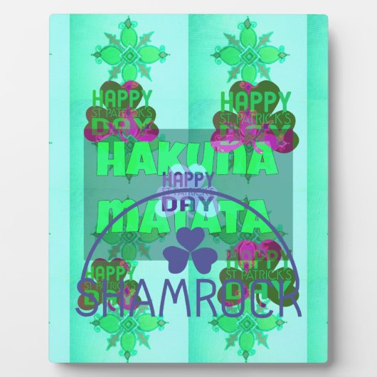 ハッピーサンパトリックの日ハクナマタアートプリント フォトプラーク (正面)