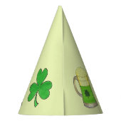 ハッピーサンパトリックの日ビールグリーンシャムロック パーティーハット (裏面)