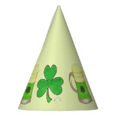 ハッピーサンパトリックの日ビールグリーンシャムロック パーティーハット (左)