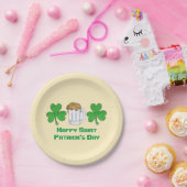 ハッピーサンパトリックの日ビールグリーンシャムロック ペーパープレート (パーティー)