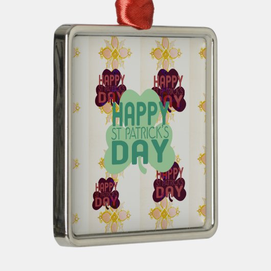 ハッピーサンパトリックの日ラブリーアートプリント メタルオーナメント (右)