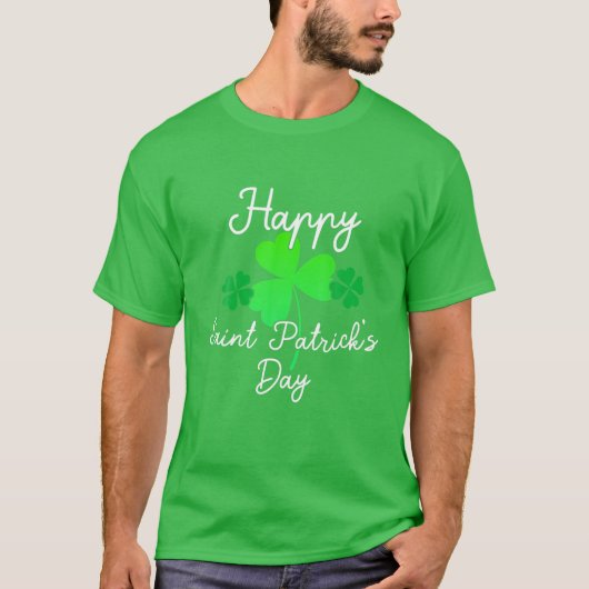 ハッピーサンパトリックの日St patricksの日 Tシャツ (正面)