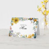 ハッピーサンフラワーと春フローラ カード (黄色い花)