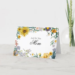 ハッピーサンフラワーと春フローラ カード