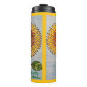 ハッピーサンフラワーイエローオレンジ タンブラー (正面)