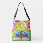 ハッピーサンフラワーズトートバッグ クロスボディバッグ (裏面)