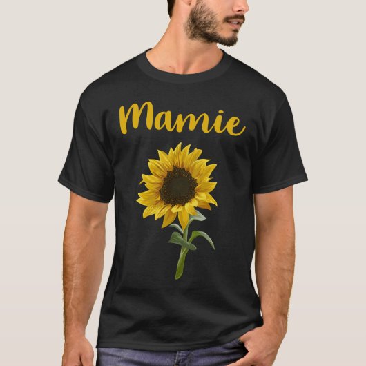ハッピーサンフラワー – マミー名 Tシャツ (正面)