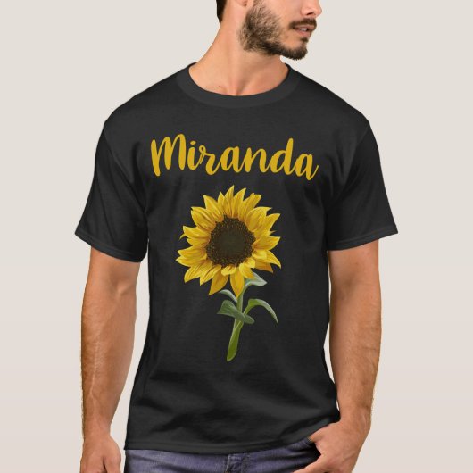 ハッピーサンフラワー – Miranda Name Tシャツ (正面)