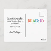 ハッピーサンブライトスクールイヤー先生 ポストカード (裏面)