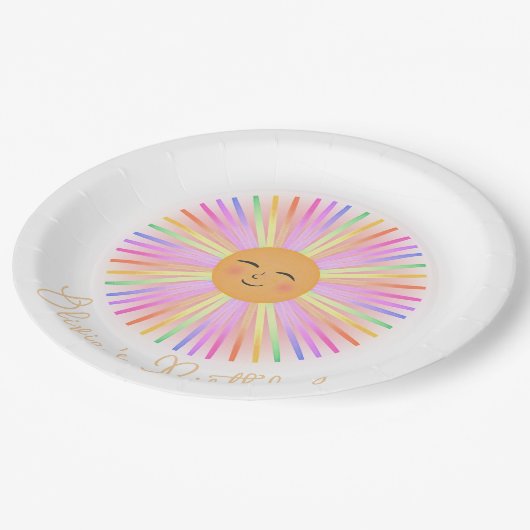 ハッピーサンレインボーサンシャイン ペーパープレート (アングル)
