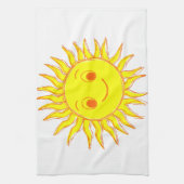 ハッピーサン顔スケッチ キッチンタオル (縦)