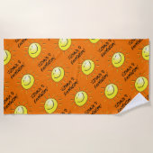 ハッピーサン – ビタミンD革命 ビーチタオル (正面)