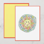 ハッピーサン – フラットノートカード サンキューカード (正面/裏面)