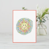 ハッピーサン – フラットノートカード サンキューカード (スタンド正面)