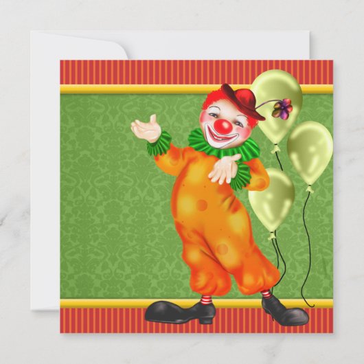 ハッピーサーカスピエロバースデーパーティー 招待状 (裏面)