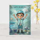 ハッピーサードバースデーカード カード (黄色い花)