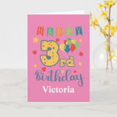 ハッピーサードバースデーカード カード (黄色い花)